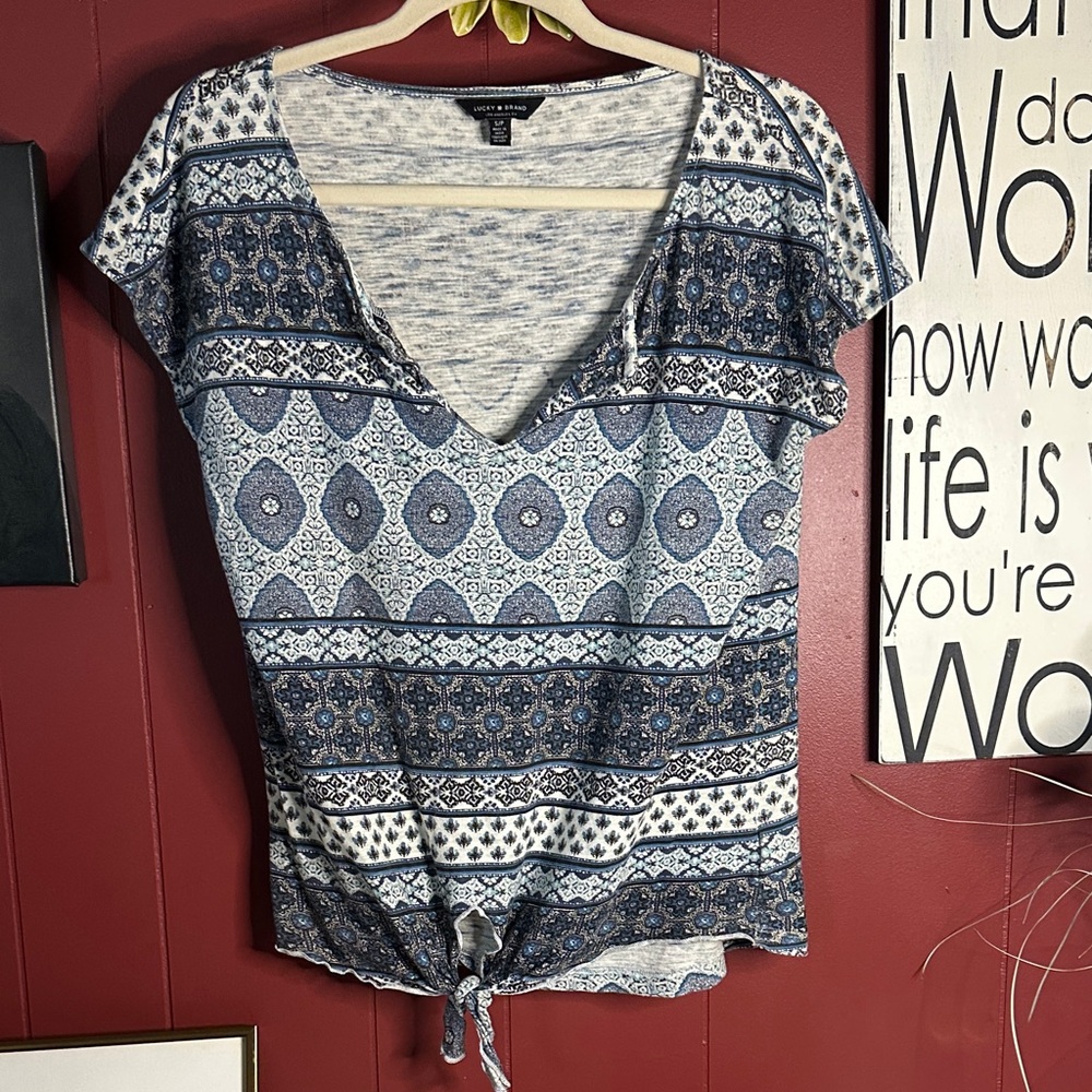 Lucky Tie-Front Tee